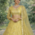 Yellow Color Embroidery Sequins Work Net Lehenga Choli Dupatta Set