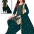 Green color crepe silk printed women unstitched dress material
