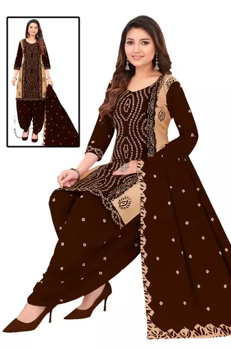 Maroon color crepe silk printed women unstitched dress material