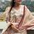 Cream women kurta pant dupatta set