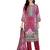 Pink color crepe silk printed women unstitched dress material