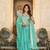 sea green festival wear fox georgette long gown with heavy sequins dupatta | ready-made