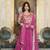 pink festival wear fox georgette long gown with heavy sequins dupatta | ready-made