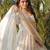 Georgette white embroidered anarkali set