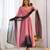 Pink georgette anarkali  set