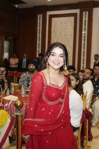 Crimson red festive suit