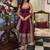 Maroon silk embroidered suit