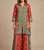 Orange  printed co-ord set