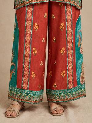 Orange  printed co-ord set 4