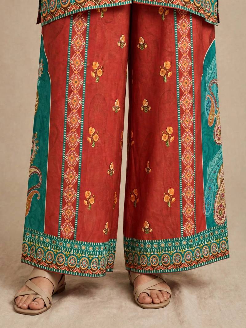 Orange  printed co-ord set