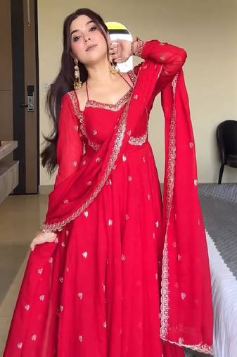 Crimson red festive suit