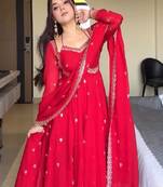 Crimson red festive suit