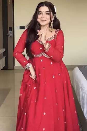 Crimson red festive suit