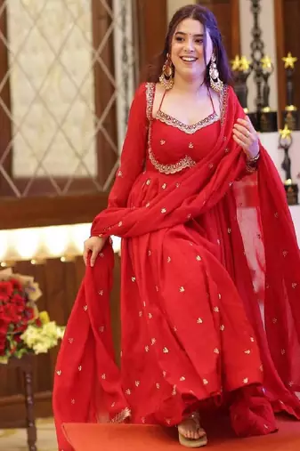 Crimson red festive suit