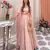 Pink Faux Georgette Sequin Lehenga Choli Set And Blush Floral Embroidered Indian Wedding Wear for Bridesmaids & Mehendi