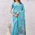 rama lillen jacuard work designer party wear saree with unstitched blouse piece