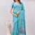 rama lillen jacuard work designer party wear saree with unstitched blouse piece