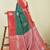 red green art silk jacuard work designer party wear saree with unstitched blouse piece