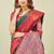 red green art silk jacuard work designer party wear saree with unstitched blouse piece
