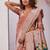 beige art silk jacuard work designer party wear saree with unstitched blouse piece