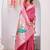 gajri art silk jacuard work designer party wear saree with unstitched blouse piece