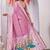 light pink art silk jacuard work designer party wear saree with unstitched blouse piece