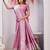light pink art silk jacuard work designer party wear saree with unstitched blouse piece