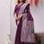 wine art silk jacuard work designer party wear saree with unstitched blouse piece