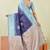 rama blue art silk jacuard work designer party wear saree with unstitched blouse piece