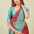 rama red art silk jacuard work designer party wear saree with unstitched blouse piece