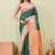 rust green art silk jacuard work designer party wear saree with unstitched blouse piece