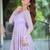 Lavender sequins work anarkali set