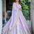 Lavender sequins work anarkali set