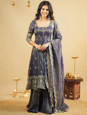 Dusky lavender palazzo set 1