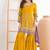  yellow chinon sharara suit for women festival wear