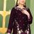  purple velvet pakistani straight suit for women 