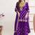  purple chinon palazzo suit for women wear