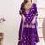 purple chinon palazzo suit for women wear