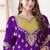  purple chinon palazzo suit for women wear