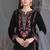 Black velvet straight suit for women 