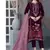 Wine velvet straight suit for women 