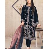  blue velvet straight suit for women