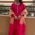 Rani pink viscose chanderi kurta set