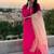 Rani pink viscose chanderi kurta set
