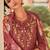 Maroon color muslin fabric embroidered anarkali suit