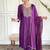 Purple color rayon sttiched kurta set