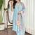 Sky blue chanderi straight readymade suit