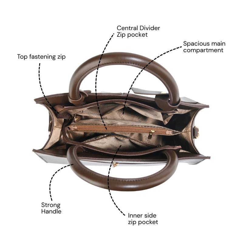 Handbag, detachable sling strap