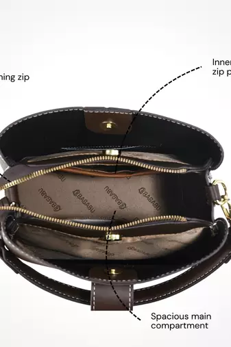 Handbag, detachable sling strap