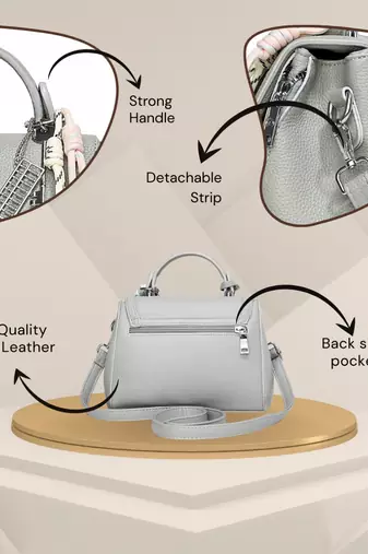 Handbag, detachable sling strap